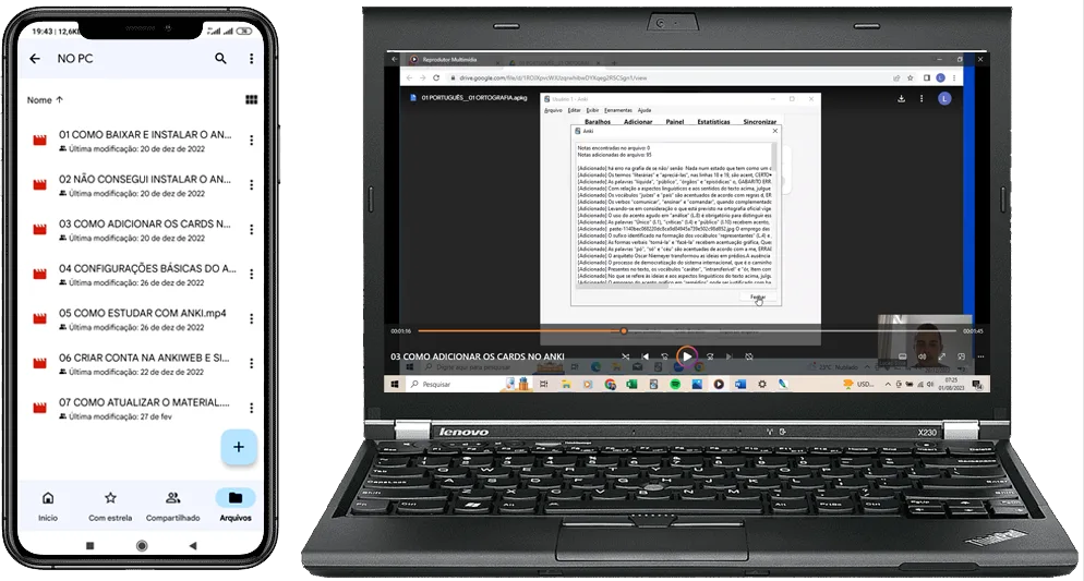 Minicurso ANKI — celular e notebook