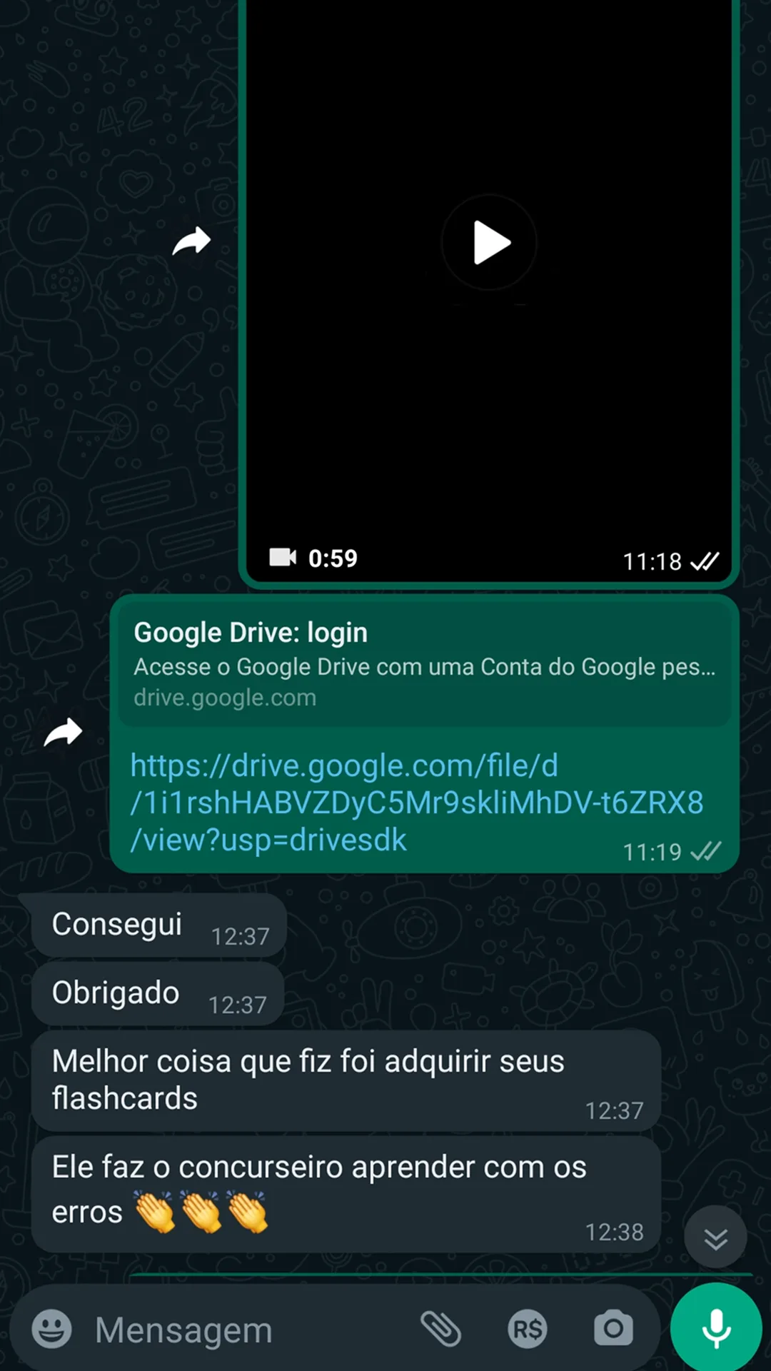 Depoimento de aluno — Flashcards Policiais