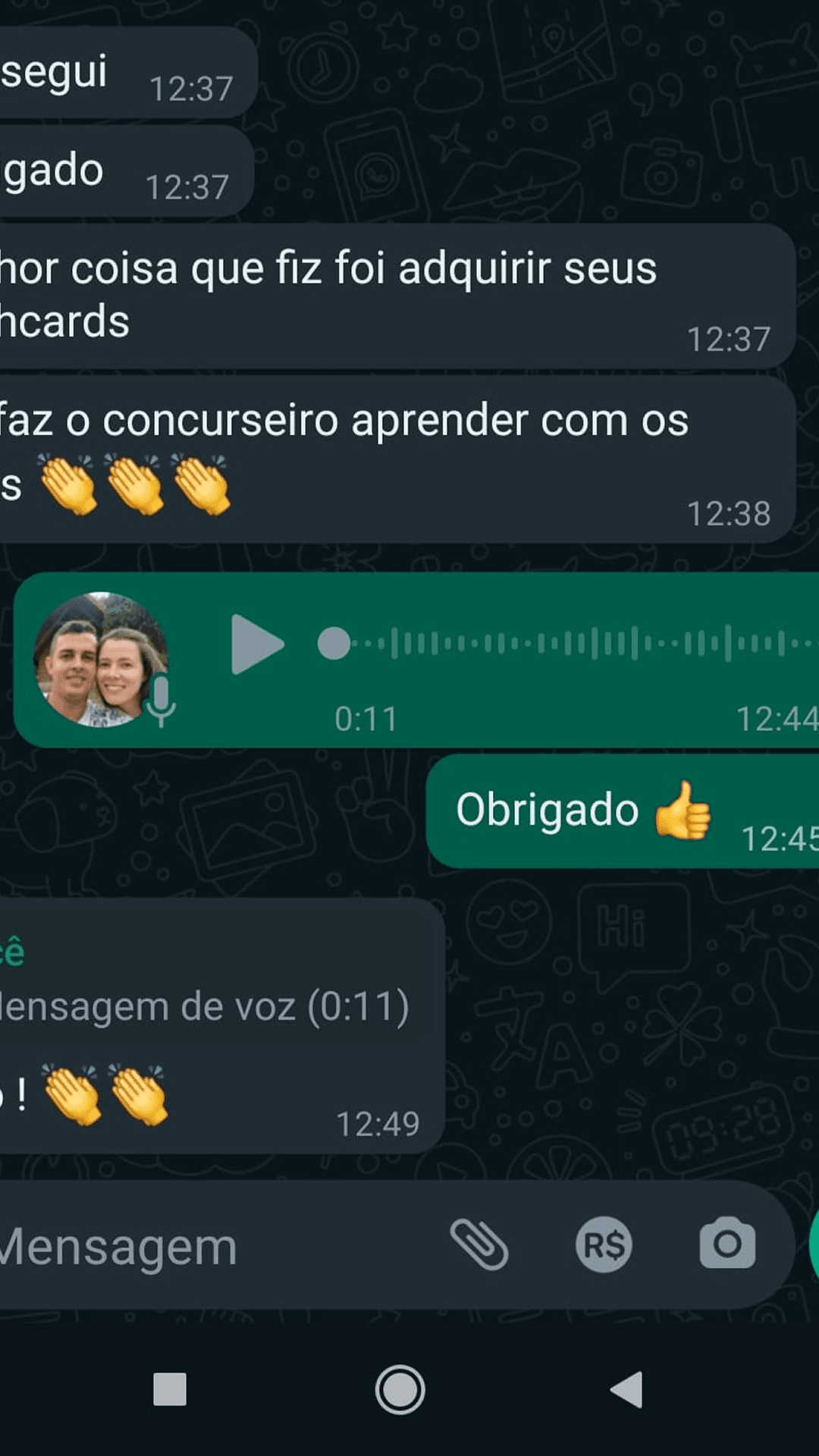 Depoimento de aluno — Flashcards Policiais