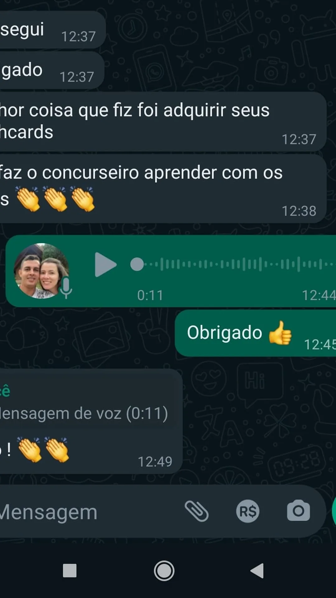 Depoimento de aluno — Flashcards Policiais