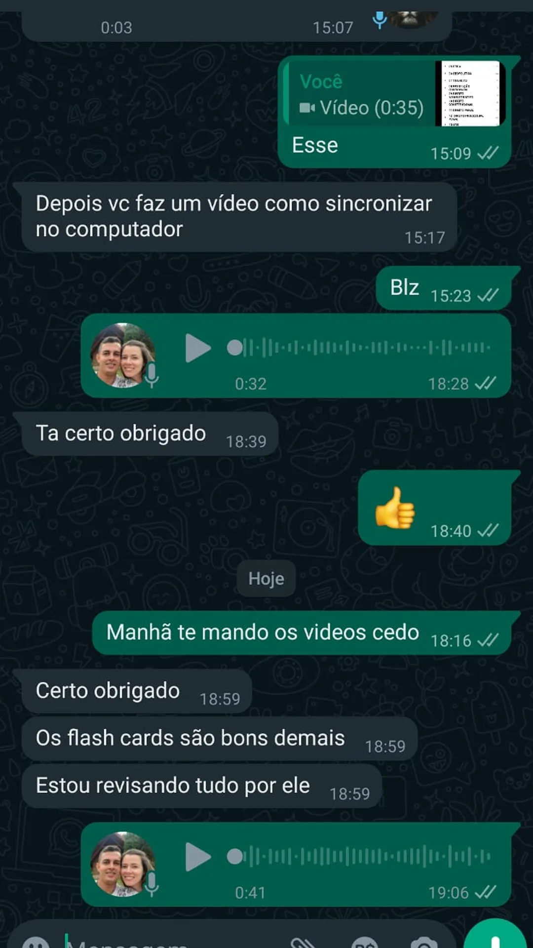 Depoimento de aluno — Flashcards Policiais